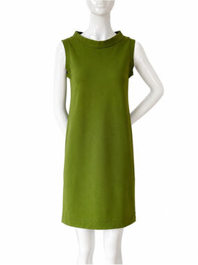 Max Mara Main Line Olive Green Shift Dress IT40 Italy
